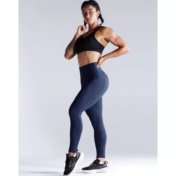 imageNELEUS High Waist Running Workout Leggings for Yoga with Pockets9069 BlackGreyDark Navy 3 Pack