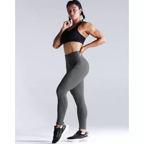 imageNELEUS High Waist Running Workout Leggings for Yoga with Pockets9069 BlackGreyLight Steel Blue 3 Pack