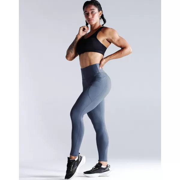 imageNELEUS High Waist Running Workout Leggings for Yoga with Pockets9069 BlackGreyNavy Blue 3 Pack
