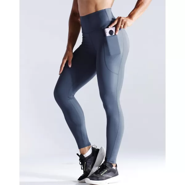 imageNELEUS High Waist Running Workout Leggings for Yoga with Pockets9069 BlackGreyNavy Blue 3 Pack