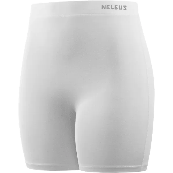 imageNELEUS Womens 4quot 3quot Biker Short 3 Pack High Waist Athletic Shorts for Gym Yoga Running9057 BlackGreyWhite