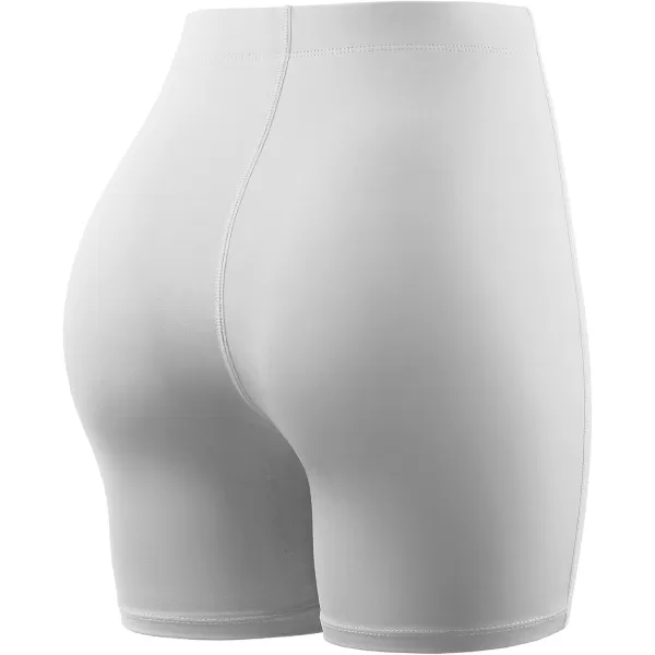 imageNELEUS Womens 4quot 3quot Biker Short 3 Pack High Waist Athletic Shorts for Gym Yoga Running9057 BlackGreyWhite