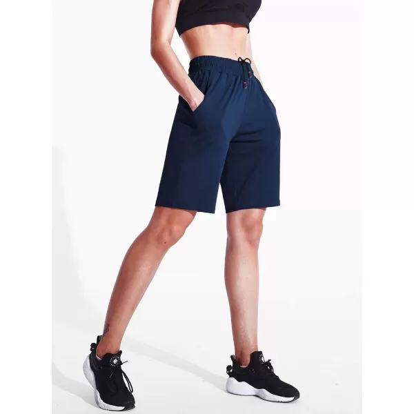 imageNELEUS Womens Lightweight Running Shorts Workout Athletic Short for Yoga with Pocket9054 3 Pack  blackGreyNavy Blue