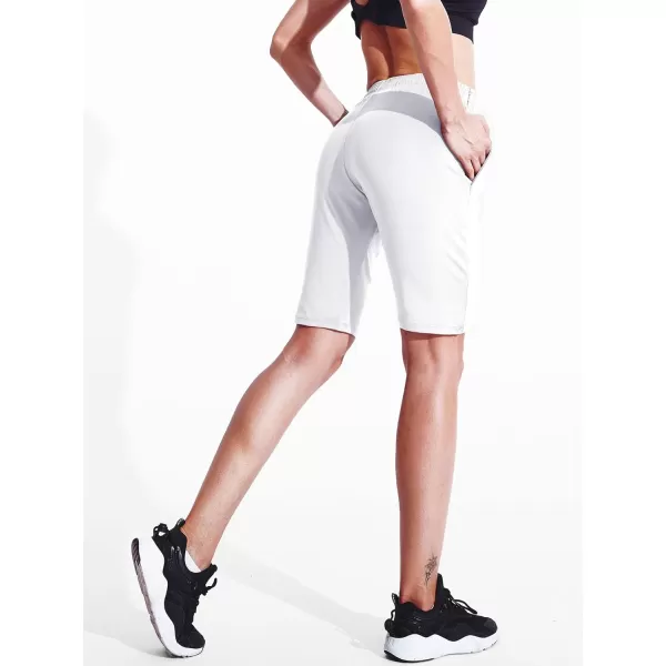 imageNELEUS Womens Lightweight Running Shorts Workout Athletic Short for Yoga with Pocket9054 3 Pack blackGreyWhite