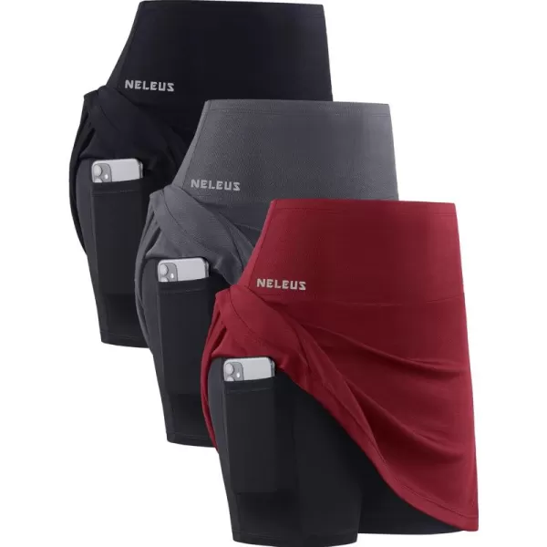 Skirts: Black/Grey/Red 3 Pack