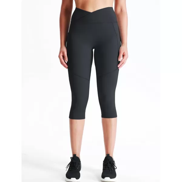 imageNELEUS Womens Yoga Running Capris Tummy Control High Waist Workout Pants9123 BlackBlackBlack  3 Pack