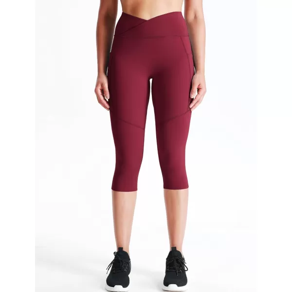 imageNELEUS Womens Yoga Running Capris Tummy Control High Waist Workout Pants9123 BlackGreyRed 3 Pack