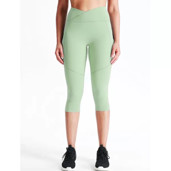 imageNELEUS Womens Yoga Running Capris Tummy Control High Waist Workout Pants9123 BlackNavy BlueLight Green  3 Pack