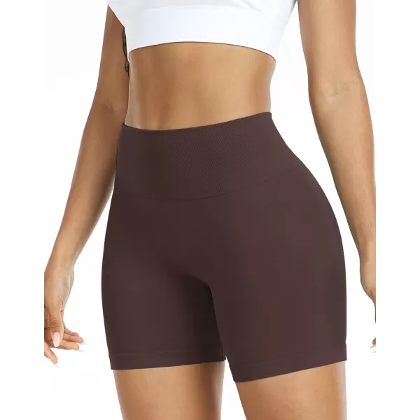 imageNELEUS Workout ShortsLegging for Women Scrunch Seamless Soft High Waist Gym ShortsPantsQ1055 1 Pack coffe