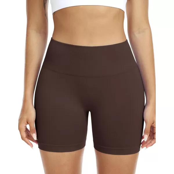 imageNELEUS Workout ShortsLegging for Women Scrunch Seamless Soft High Waist Gym ShortsPantsQ1055 1 Pack coffe