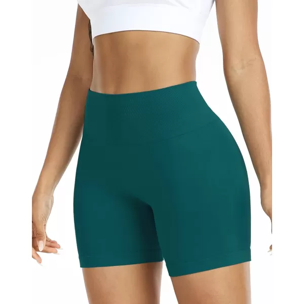 imageNELEUS Workout ShortsLegging for Women Scrunch Seamless Soft High Waist Gym ShortsPantsQ1055 1 Pack deep Green