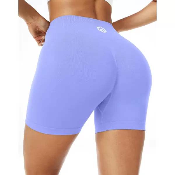 imageNELEUS Workout ShortsLegging for Women Scrunch Seamless Soft High Waist Gym ShortsPantsQ1055 1 Pack purple