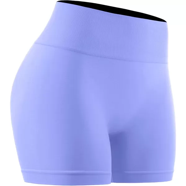 imageNELEUS Workout ShortsLegging for Women Scrunch Seamless Soft High Waist Gym ShortsPantsQ1055 1 Pack purple