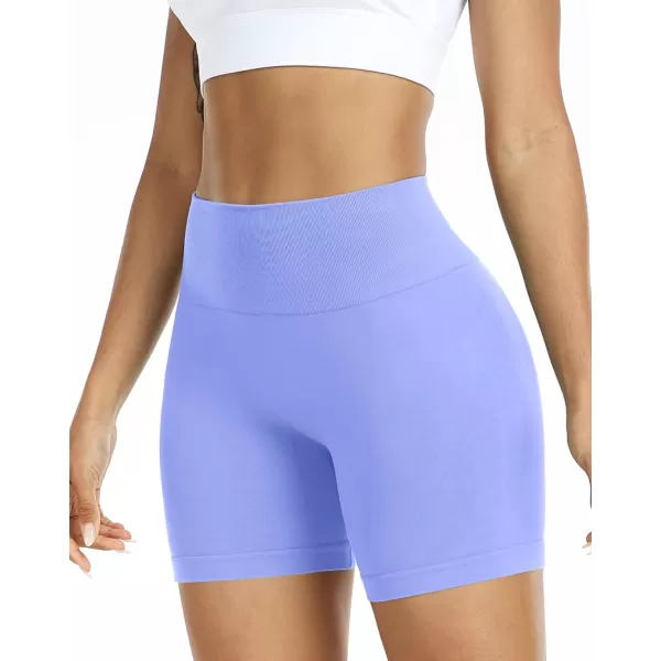 imageNELEUS Workout ShortsLegging for Women Scrunch Seamless Soft High Waist Gym ShortsPantsQ1055 1 Pack purple