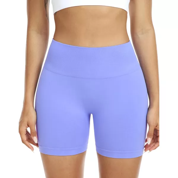 imageNELEUS Workout ShortsLegging for Women Scrunch Seamless Soft High Waist Gym ShortsPantsQ1055 1 Pack purple