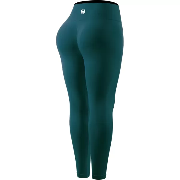 imageNELEUS Workout ShortsLegging for Women Scrunch Seamless Soft High Waist Gym ShortsPantsQ1155 1 Pack deep Green