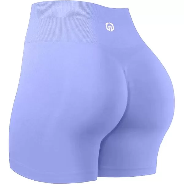 imageNELEUS Workout ShortsLegging for Women Scrunch Seamless Soft High Waist Gym ShortsPantsQ1055 1 Pack purple