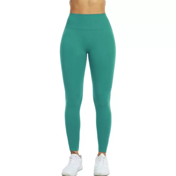 imageNELEUS Workout ShortsLegging for Women Scrunch Seamless Soft High Waist Gym ShortsPantsQ1155 1 Pack lake Green