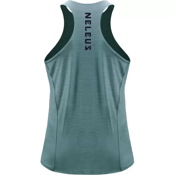 imageNELEUS Mens 3 Pack Running Tank Top Dry Fit YBack Athletic Workout Tank Tops5069 Grey BlackLight GreenRed 3 Pack