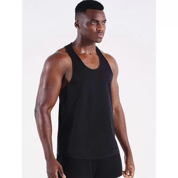 imageNELEUS Mens 3 Pack Running Tank Top Dry Fit YBack Athletic Workout Tank Tops5097 BlackBlackBlack 3 Pack