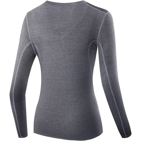 imageNELEUS Womens 3 Pack Athletic Compression Long Sleeve T Shirt Dry Fit03 3 Pack Black grey blue