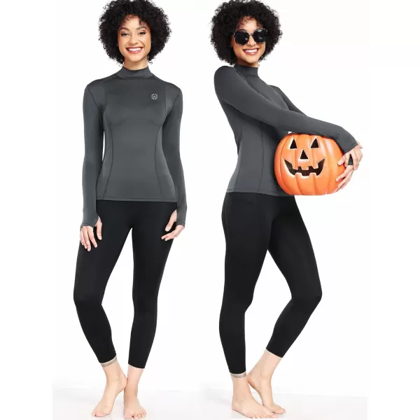 imageNELEUS Womens 3 Pack Athletic Compression Long Sleeve T Shirt Dry Fit05 BlackGreyWhite 3 Pack
