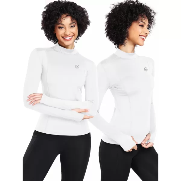 imageNELEUS Womens 3 Pack Athletic Compression Long Sleeve T Shirt Dry Fit05 BlackGreyWhite 3 Pack