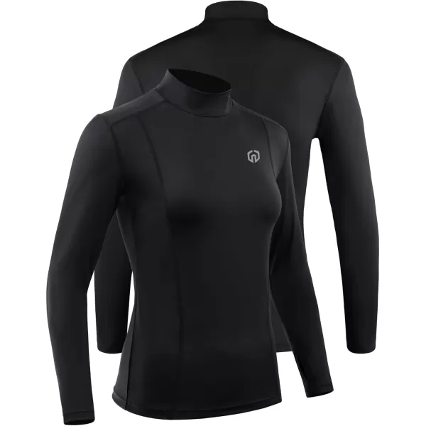 imageNELEUS Womens 3 Pack Athletic Compression Long Sleeve T Shirt Dry Fit05 BlackNavy BlueWhite 3 Pack