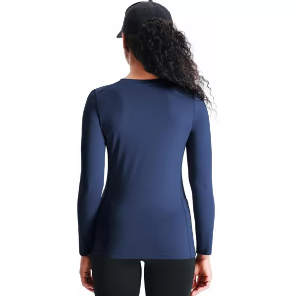 imageNELEUS Womens 3 Pack Athletic Compression Long Sleeve T Shirt Dry Fit8075 BlackGreyNavy Blue 3 Pack