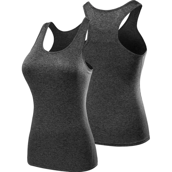 imageNELEUS Womens 3 Pack Compression Base Layer Dry Fit Tank Top04 3 Packblack grey blue