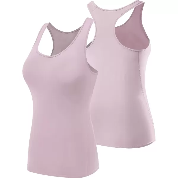 imageNELEUS Womens 3 Pack Compression Base Layer Dry Fit Tank Top04 PinkPurpleBlackish Green 3 Pack