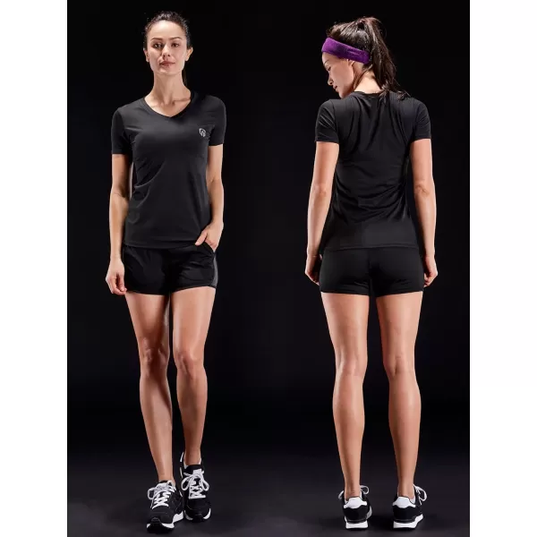 imageNELEUS Womens 3 Pack Compression Workout Athletic Shirt8016 BlackBurgundyRosy Brown 3 Pack