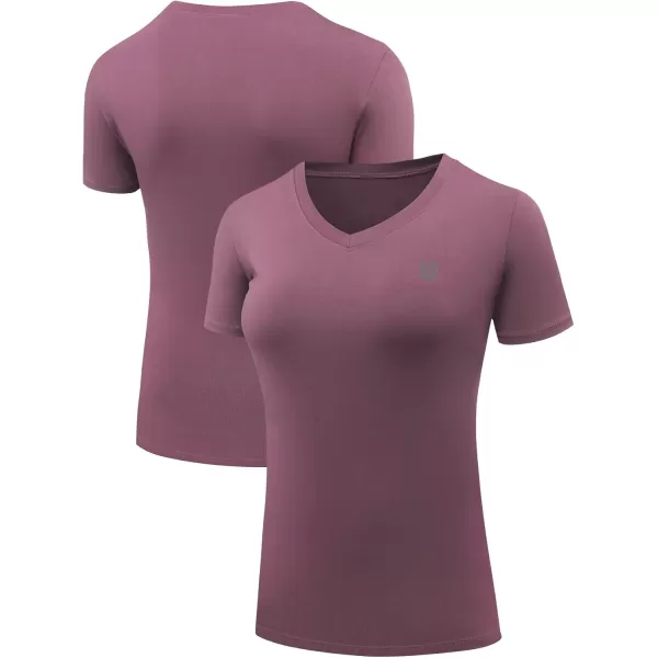 imageNELEUS Womens 3 Pack Compression Workout Athletic Shirt8016 BlackBurgundyRosy Brown 3 Pack