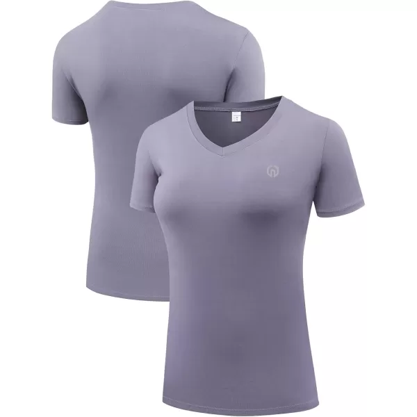 imageNELEUS Womens 3 Pack Compression Workout Athletic Shirt8016 PinkPurpleBlackish Green 3 Pack