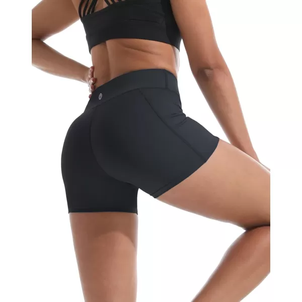 imageNELEUS Womens Athletic Shorts High Waist Tummy Control Workout Biker Shorts for Running Gym Yoga9118 BlackBlackBlack 3 Pack