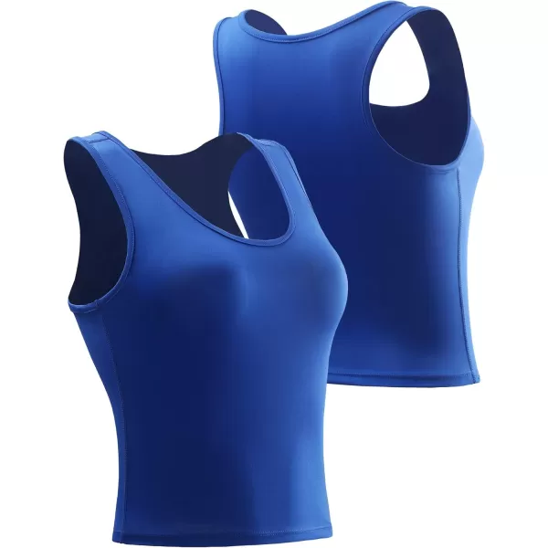 imageNELEUS Womens Running Workout Athletic Crop Shirts Pack of 38080 BlackDark GreyBlue 3 Pack