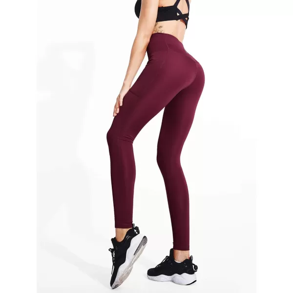 imageNELEUS Womens Yoga Pant Tummy Control High Waist Running Leggings with Pocket9048 3 Pack blackGreyRed