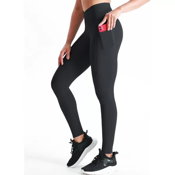 imageNELEUS Womens Yoga Pant Tummy Control High Waist Running Leggings with Pocket9124 BlackBlackBlack 3 Pack