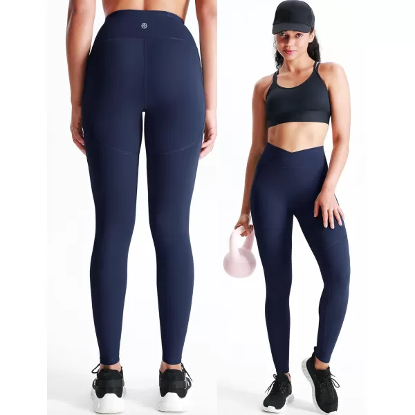 imageNELEUS Womens Yoga Pant Tummy Control High Waist Running Leggings with Pocket9124 BlackGreyDark Navy 3 Pack