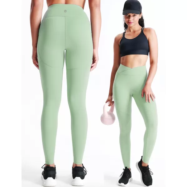 imageNELEUS Womens Yoga Pant Tummy Control High Waist Running Leggings with Pocket9124 BlackGreyLight Green 3 Pack