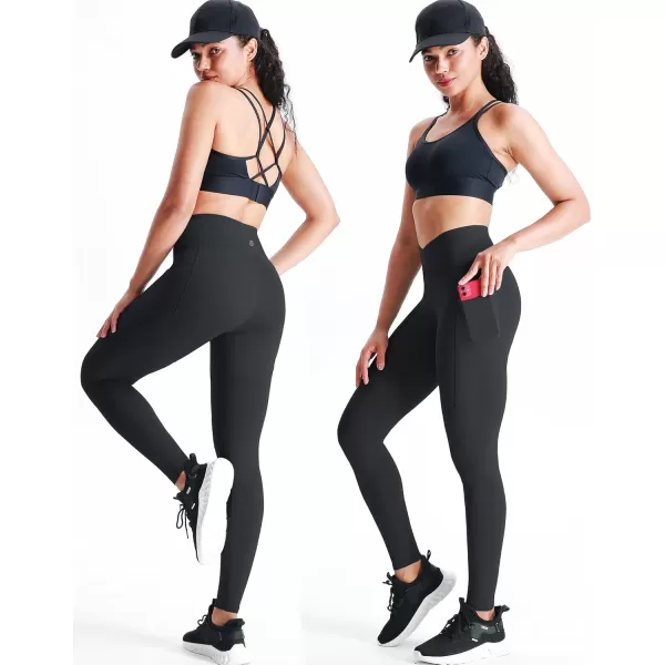 imageNELEUS Womens Yoga Pant Tummy Control High Waist Running Leggings with Pocket9124 BlackGreyRed 3 Pack