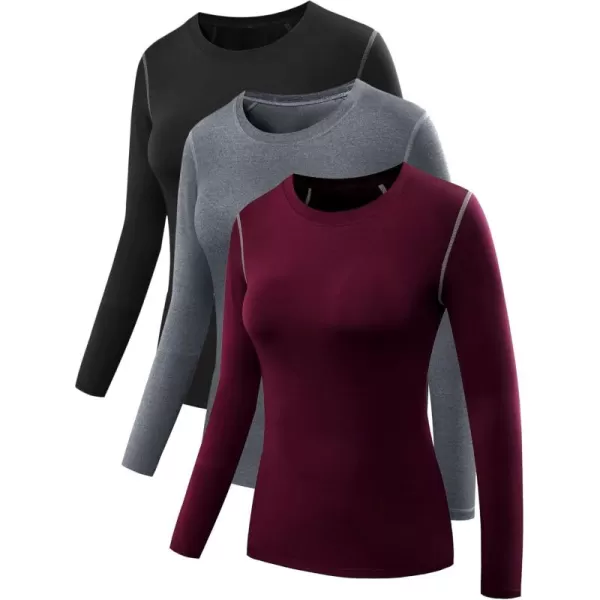 03# Black/Grey/Burgundy 3 Pack