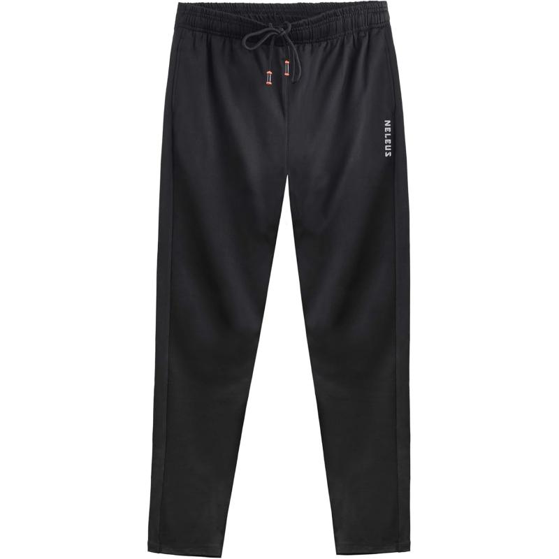 imageNELEUS Mens Workout Athletic Running Tapered Pants7006 One Piece Ofblack
