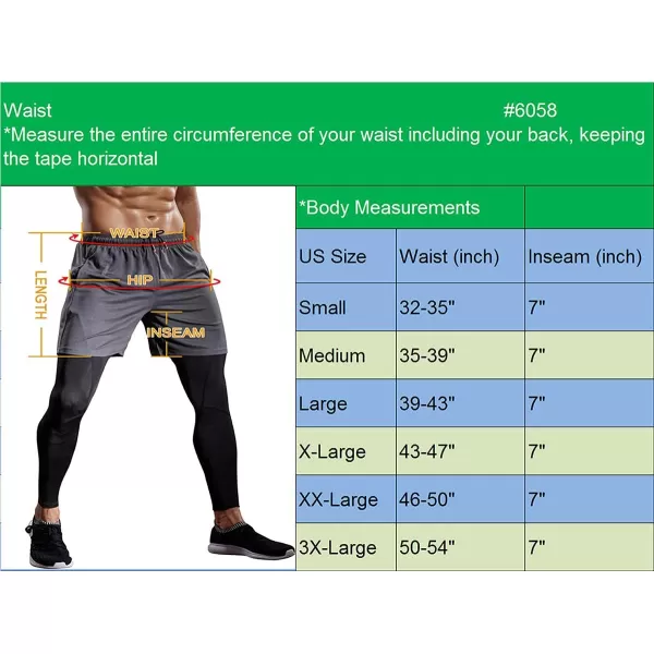 imageNELEUS Mens 7 inch Lightweight Workout Running Shorts with Pockets6058 2 Pack Black grey