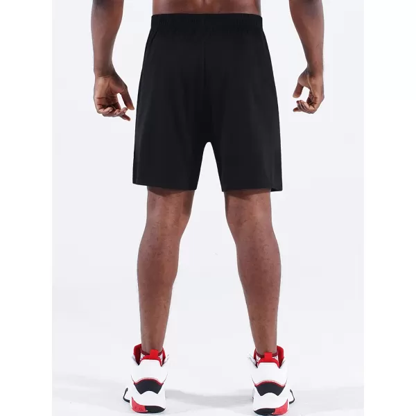 imageNELEUS Mens 7 inch Lightweight Workout Running Shorts with Pockets6083 3 Pack blackBlueRed