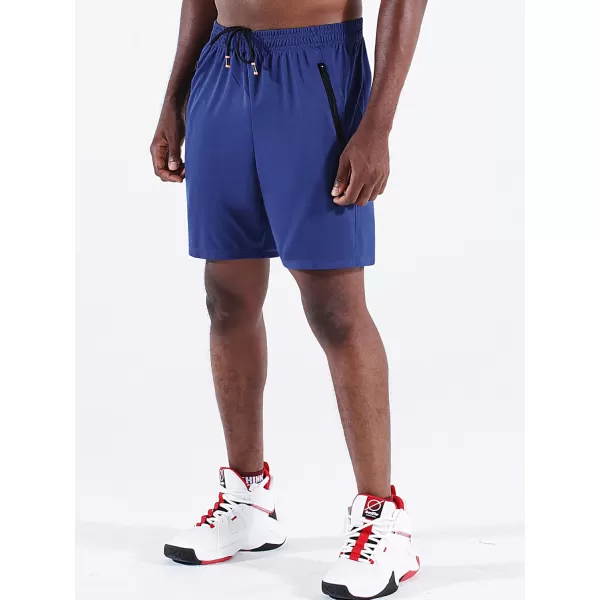 imageNELEUS Mens 7 inch Lightweight Workout Running Shorts with Pockets6083 3 Pack blackBlueRed