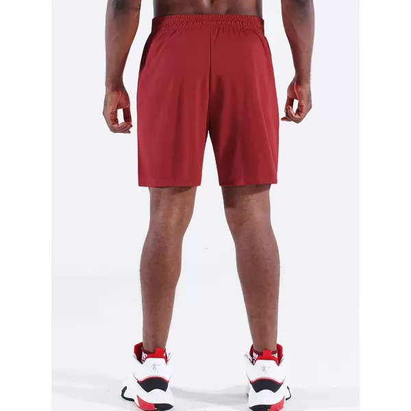 imageNELEUS Mens 7 inch Lightweight Workout Running Shorts with Pockets6083 3 Pack blackGreyRed