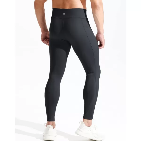 imageNELEUS Mens Compression Baselayer Running Tights Gym Leggings with Pockets6108 BlackBlack 2 Pack