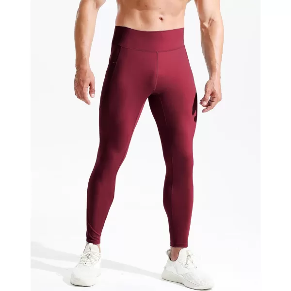 imageNELEUS Mens Compression Baselayer Running Tights Gym Leggings with Pockets6108 BlackGreyRed 3 Pack