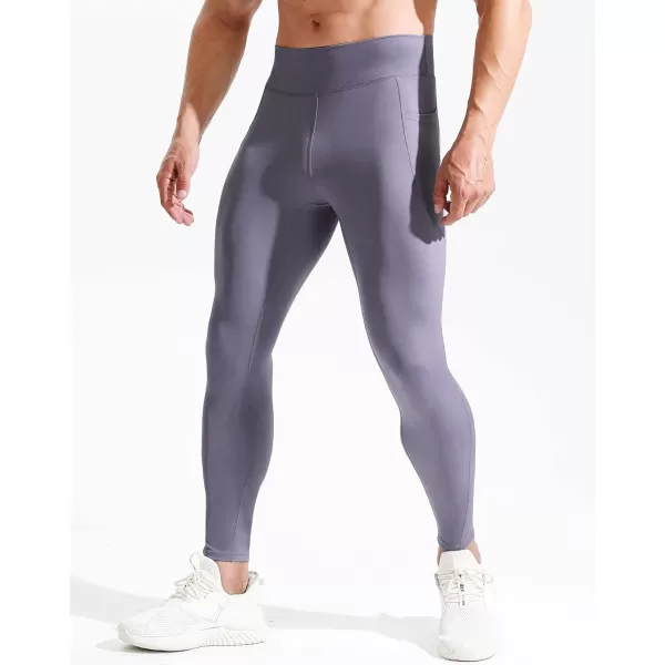 imageNELEUS Mens Compression Baselayer Running Tights Gym Leggings with Pockets6108 BlackPurple 2 Pack